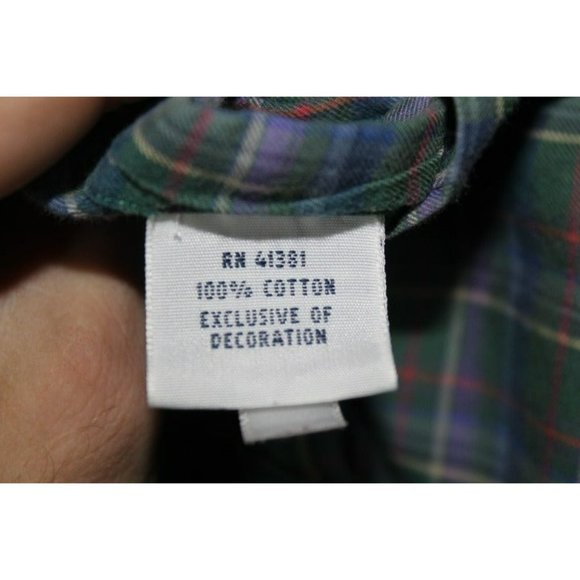 Ralph Lauren Green Red Blue Button Down / Size: M/ Rn#41381 - Picture 8 of 12